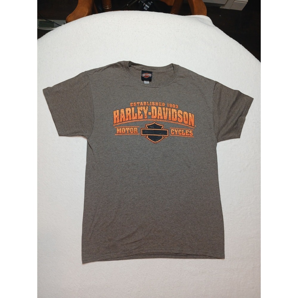 Harley Davidson Zanesville Ohio Fink's Motorcycle Short Sleeve Shirt Med